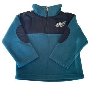 Team Apparel Kids NFL Philadelphia Eagles 1/4 Zip Fleece Jacket 3T Elbow Patch